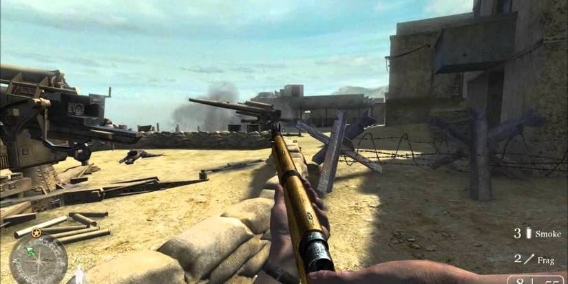shooting an m1 Garand in Call Of Duty 2