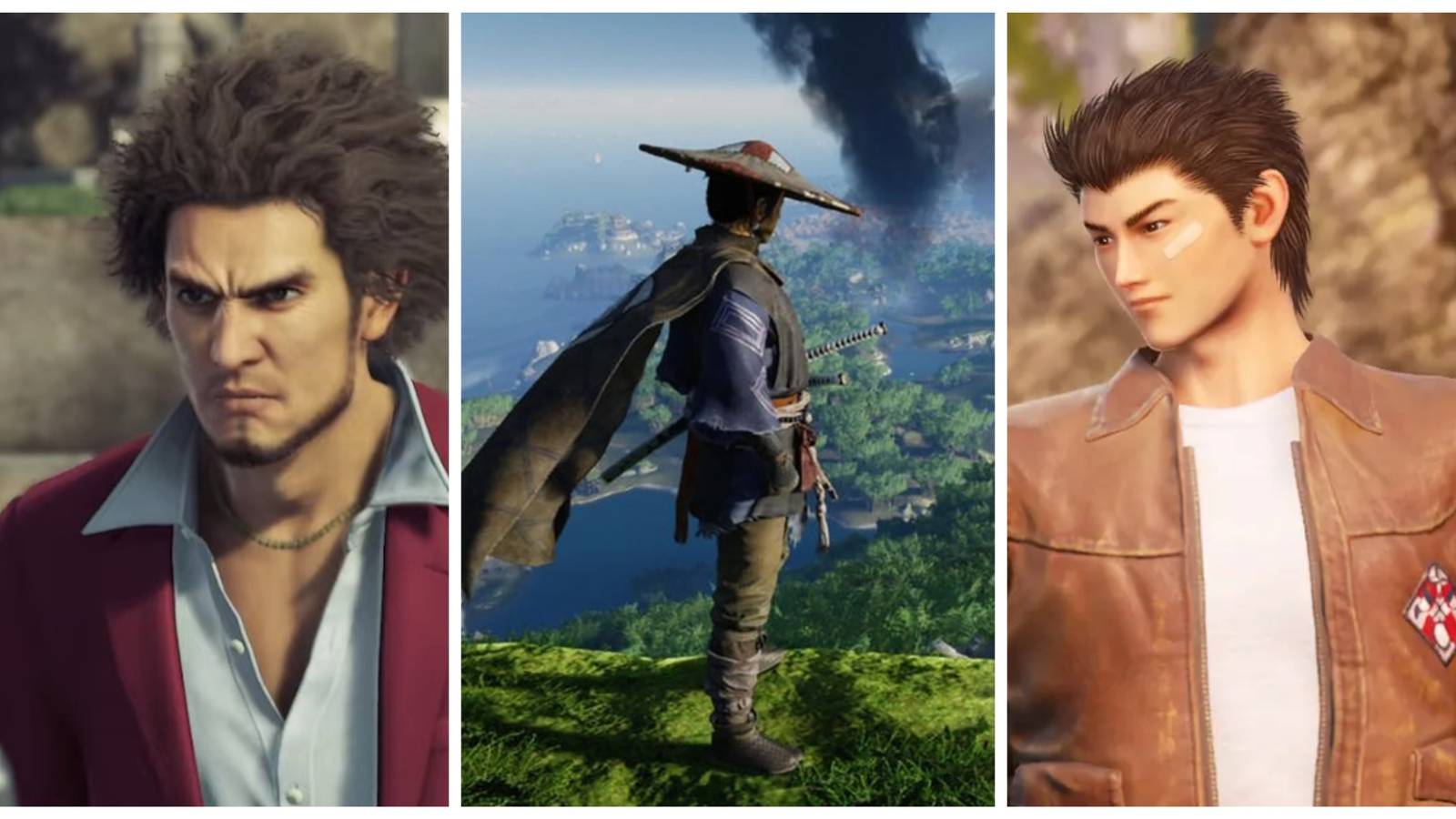 yakuza 7, ghost of tsushima, shenmeu