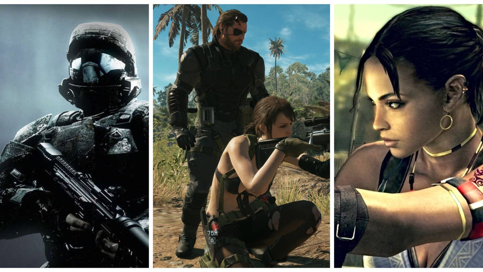 halo 3 odst, metal gear solid 5 phantom pain, resident evil 5