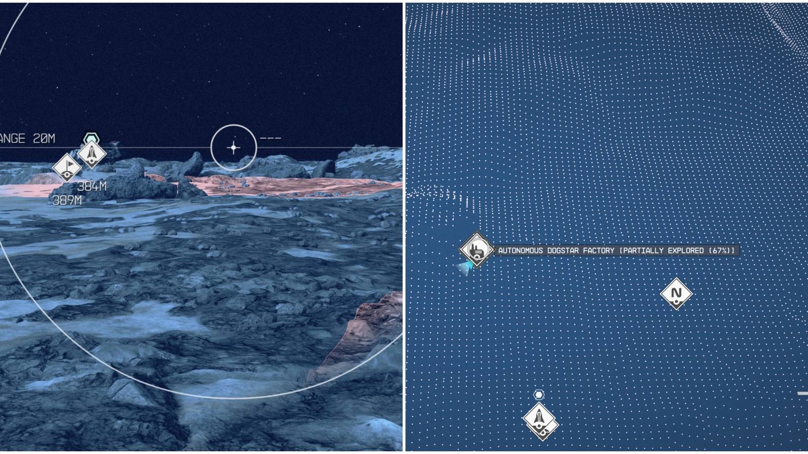 scanning points of interest on the map
