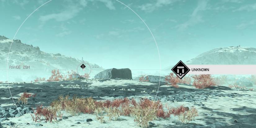 surveying an unknown map marker on the surface map