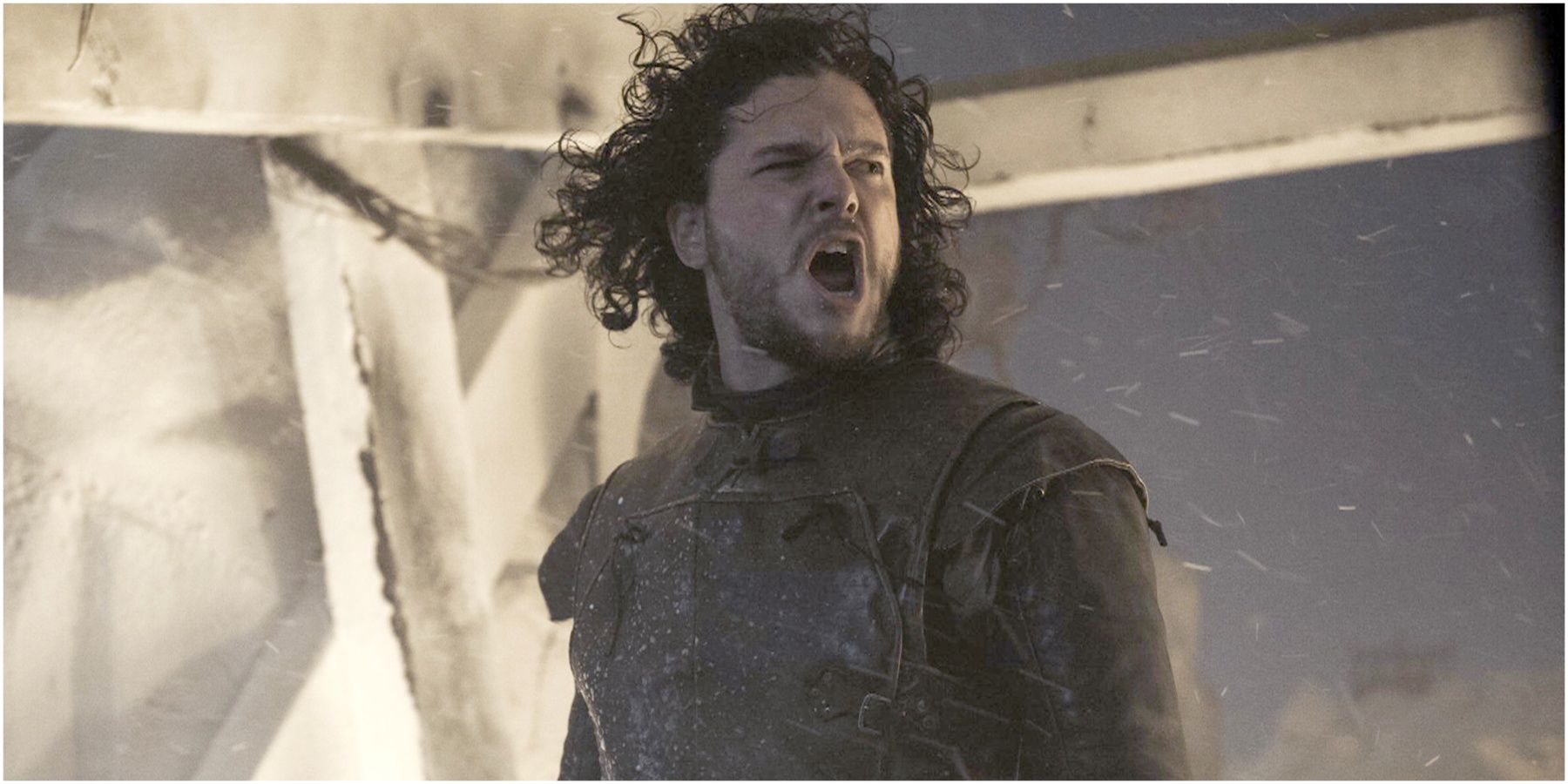 Jon Snow during the Attack on Castle Black in Game of Thrones.