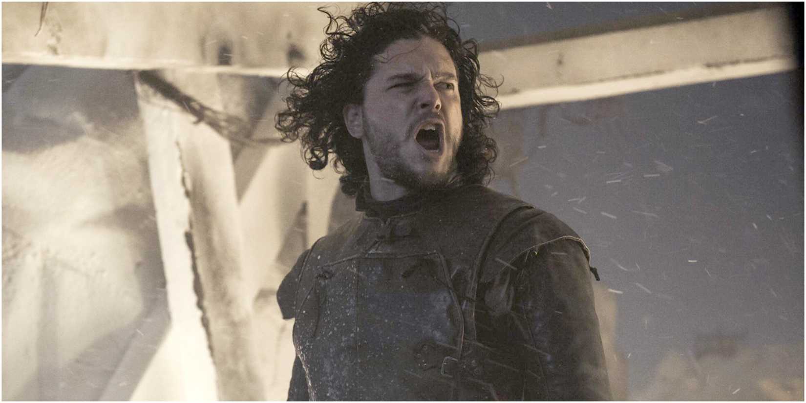 Jon Snow during the attack on Castle Black in Game of Thrones.