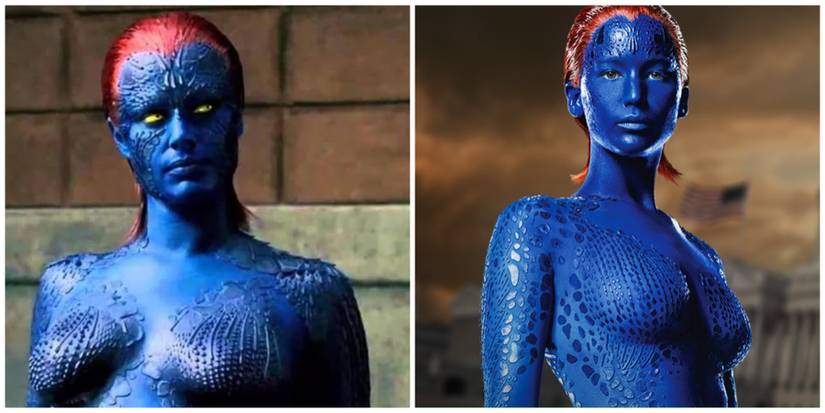Rebecca Romijn as Mystique. Jennifer Lawrence as Mystique.