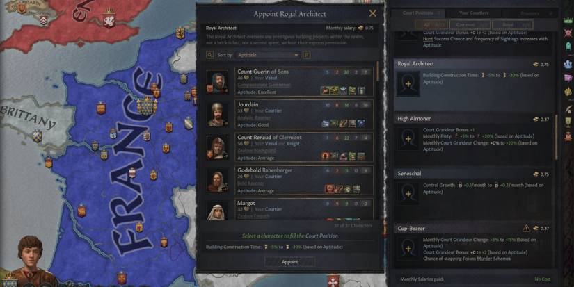 Crusader Kings 3 Appoint a Royal Architect