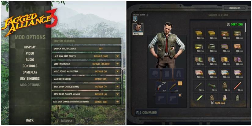 Custom settings in Jagged Alliance 3