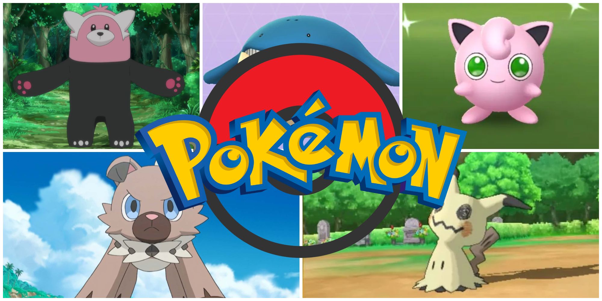 A collage of very cute-looking Pokemon that could easily kill humans if provoked