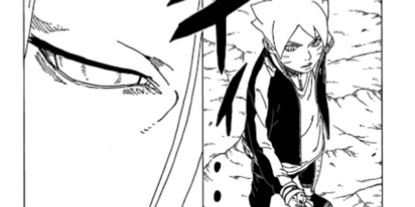 Momoshiki using the remaining 18% to heal Boruto