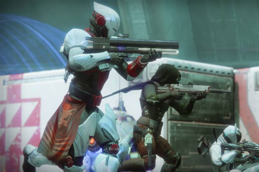 Destiny-2-Fireteam-aiming-weapons
