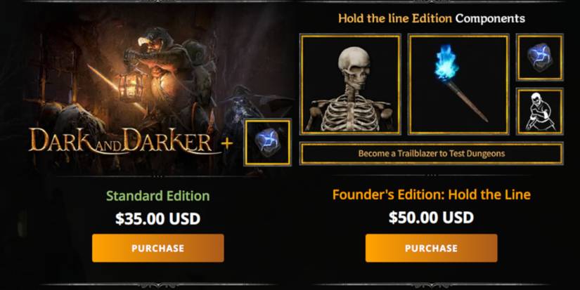 Dark and Darker purchase options