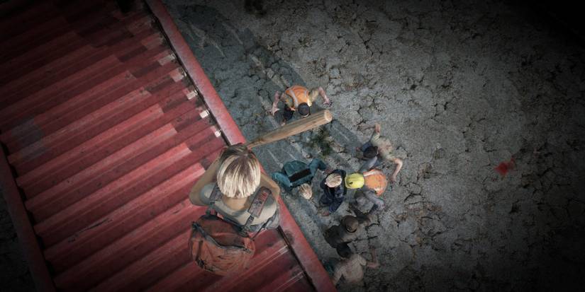 DayZ climbing on container