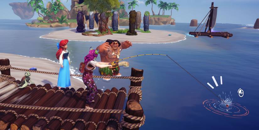 Fishing in Disney Dreamlight Valley.