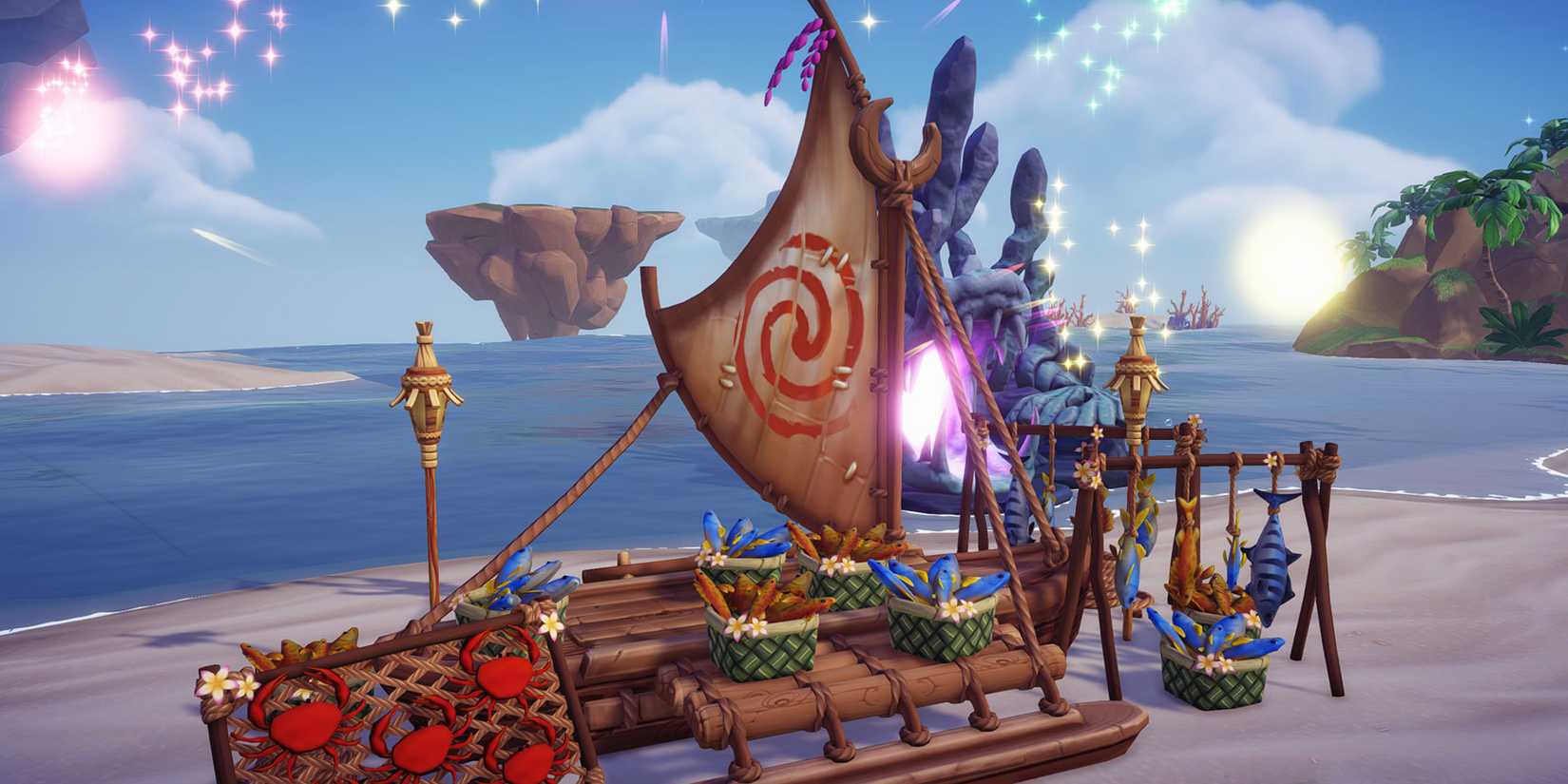 Moana's Boat in Disney Dreamlight Valley.