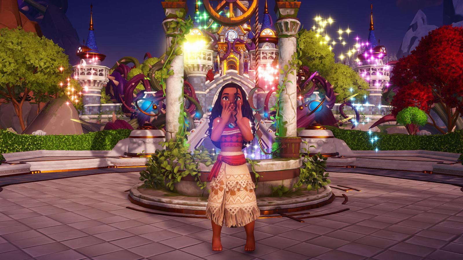 Welcoming Moana in Disney Dreamlight Valley.
