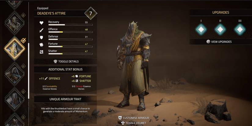 The Deadeye's Attire armor set from Atlas Fallen