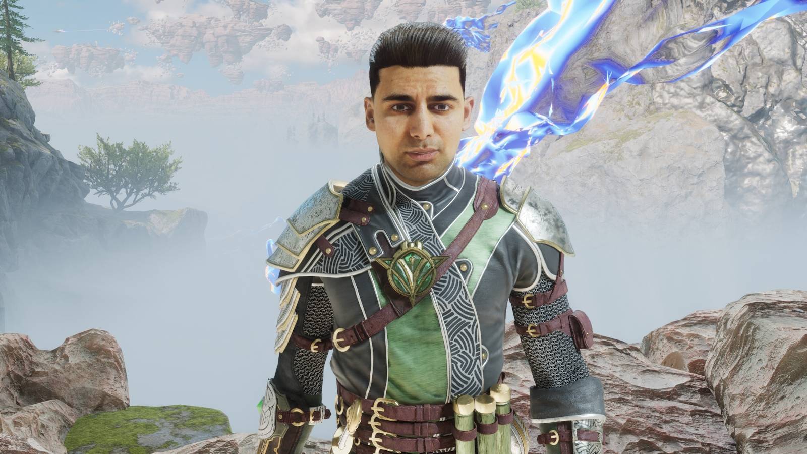 Screenshot of Devyn in front of a leyline Immortals of Aveum