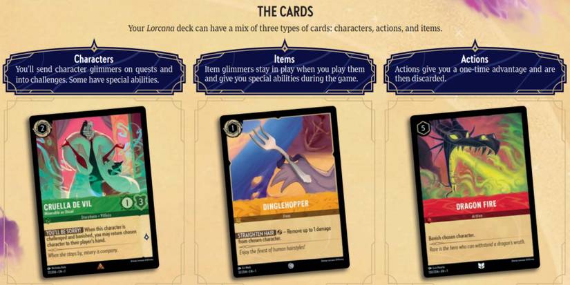 disney lorcana card types