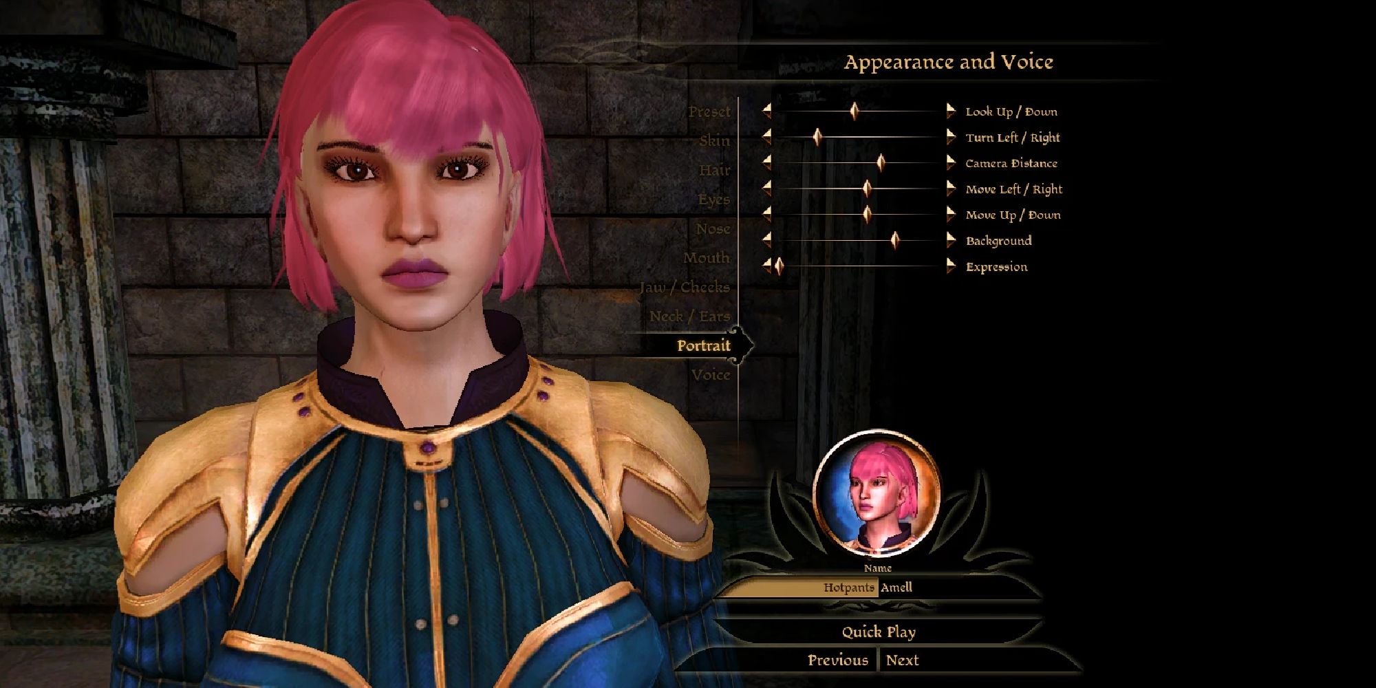 A new preset from the mod Dragon Age Origins 