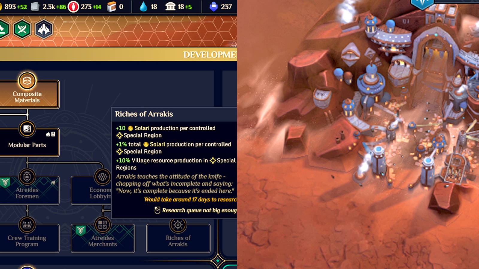 Dune Spice Wars Best Developments