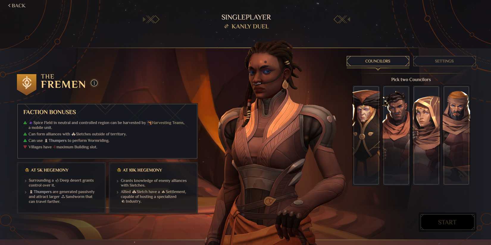 Dune Spice Wars Best Factions Fremen