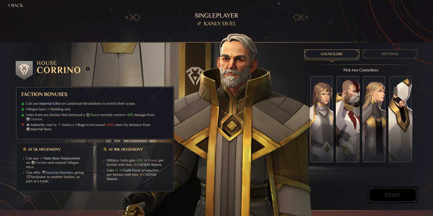 Dune Spice Wars Best Factions House Corrino