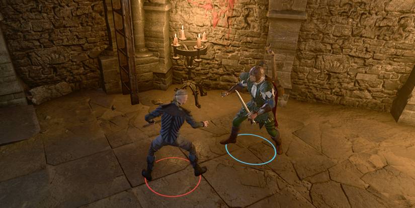 Engaging a foe in melee