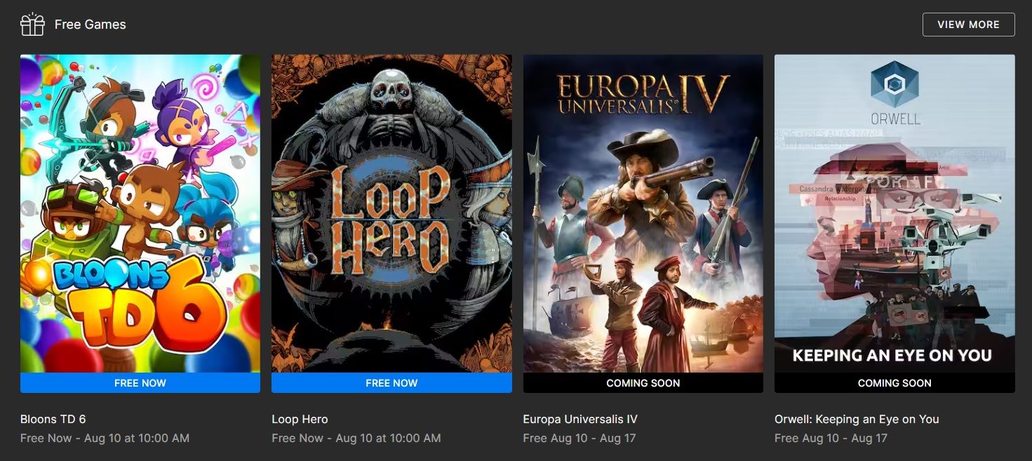 Epic store free to best sale play games