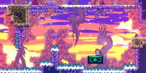 Exploring a level in Celeste