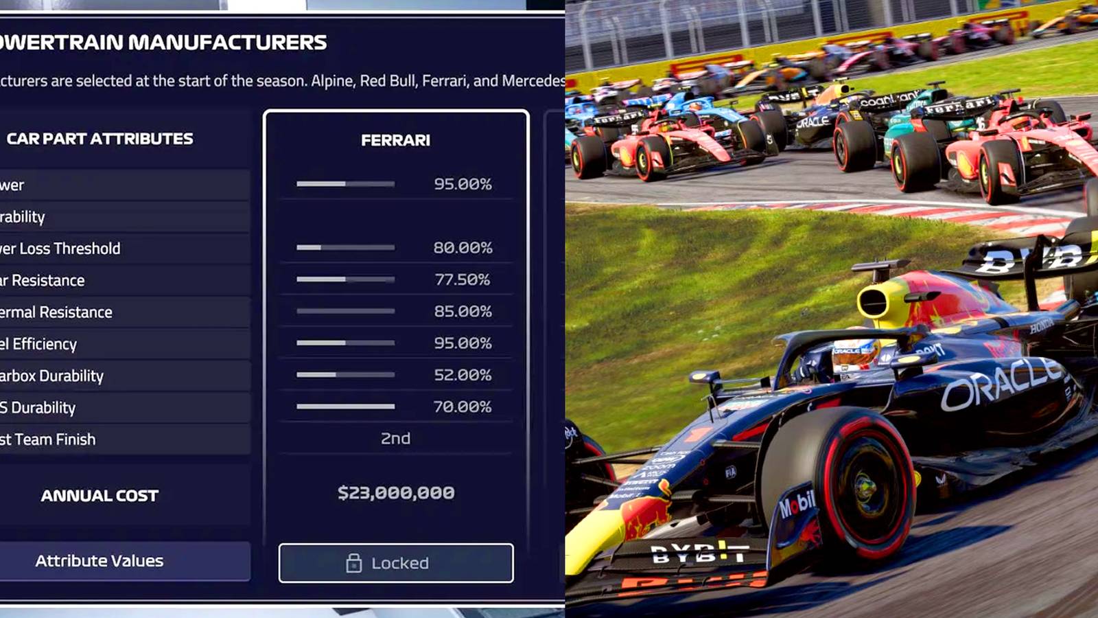 F1 Manager 2023 Best Engines