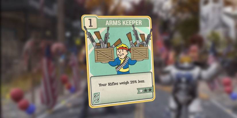 image showing arms keeper perk in fallout 76.