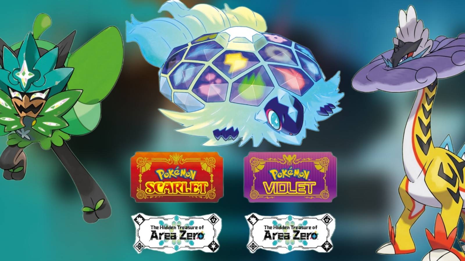 featured Pokemon scarlet and violet every Pokemon in teal mask and indigo disk so far terpagos ogerpon raging bolt