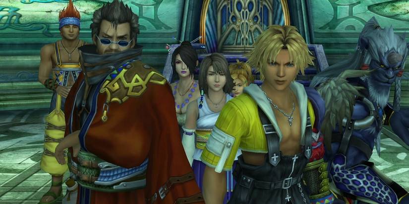the party from final fantasy x together