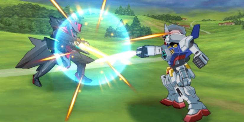Fighting a battle in Mobile Suit Gundam AGE