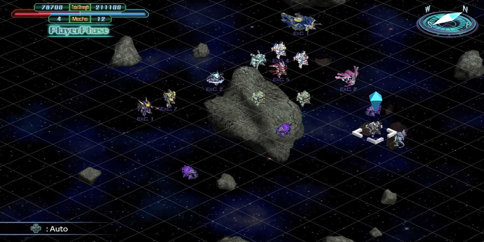 Fighting a battle in Super Robot Wars 30