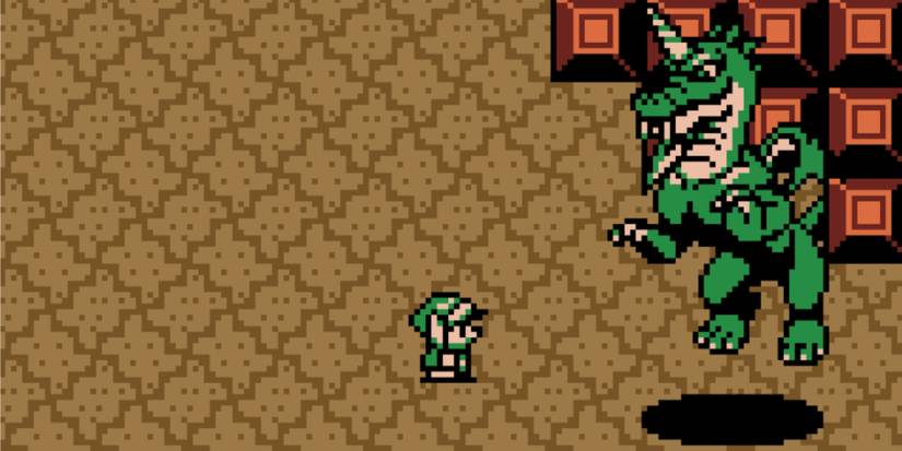 Fighting a boss in The Legend of Zelda-Oracle Of Seasons
