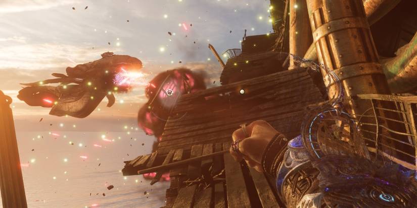 Fighting on a Colossal Immortals of Aveum