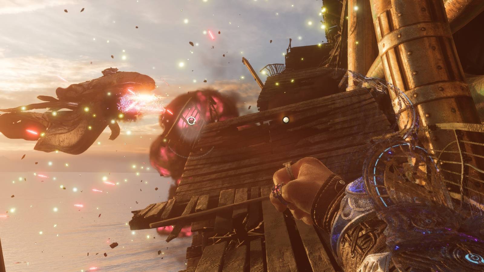 Fighting on a Colossal Immortals of Aveum