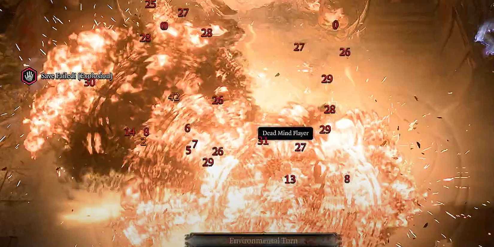 Casting Fireball in a crowded room in Baldur's Gate 3