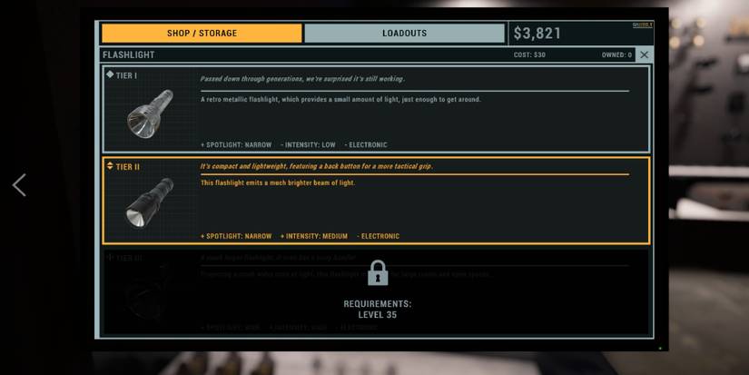 flashlight shop screen