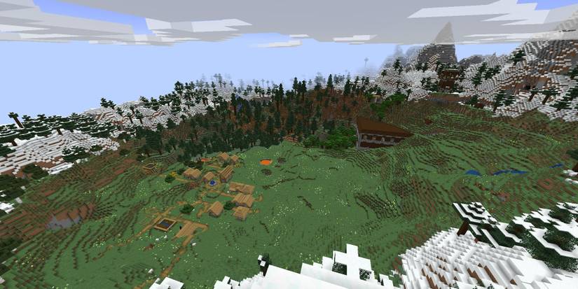 Village flowers woodlands mansion pillager outpost