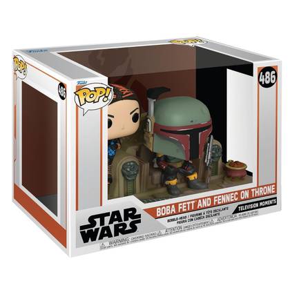 Funko Pop! Star Wars Moment The Mandalorian - Boba Fett and Fennec on Throne