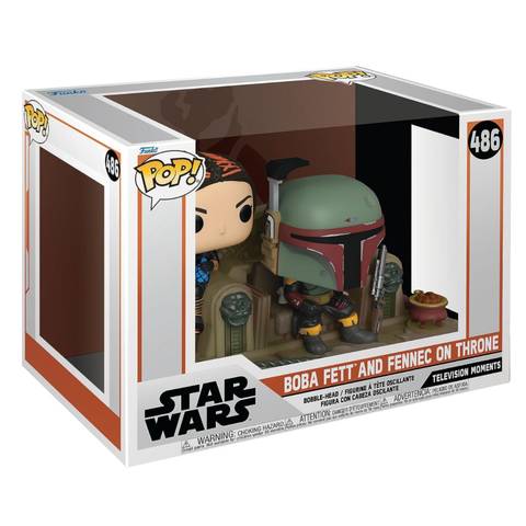 Funko Pop! Star Wars Moment The Mandalorian - Boba Fett and Fennec on Throne