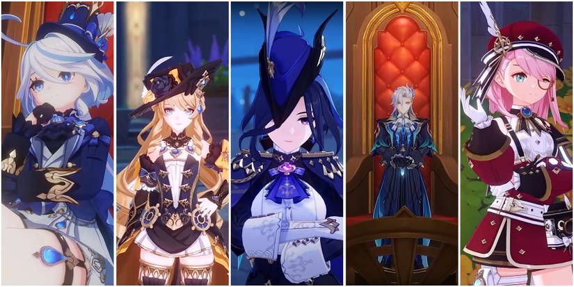 furina-navia-clorinde-neuviellette-and charlotte in genshin imapct