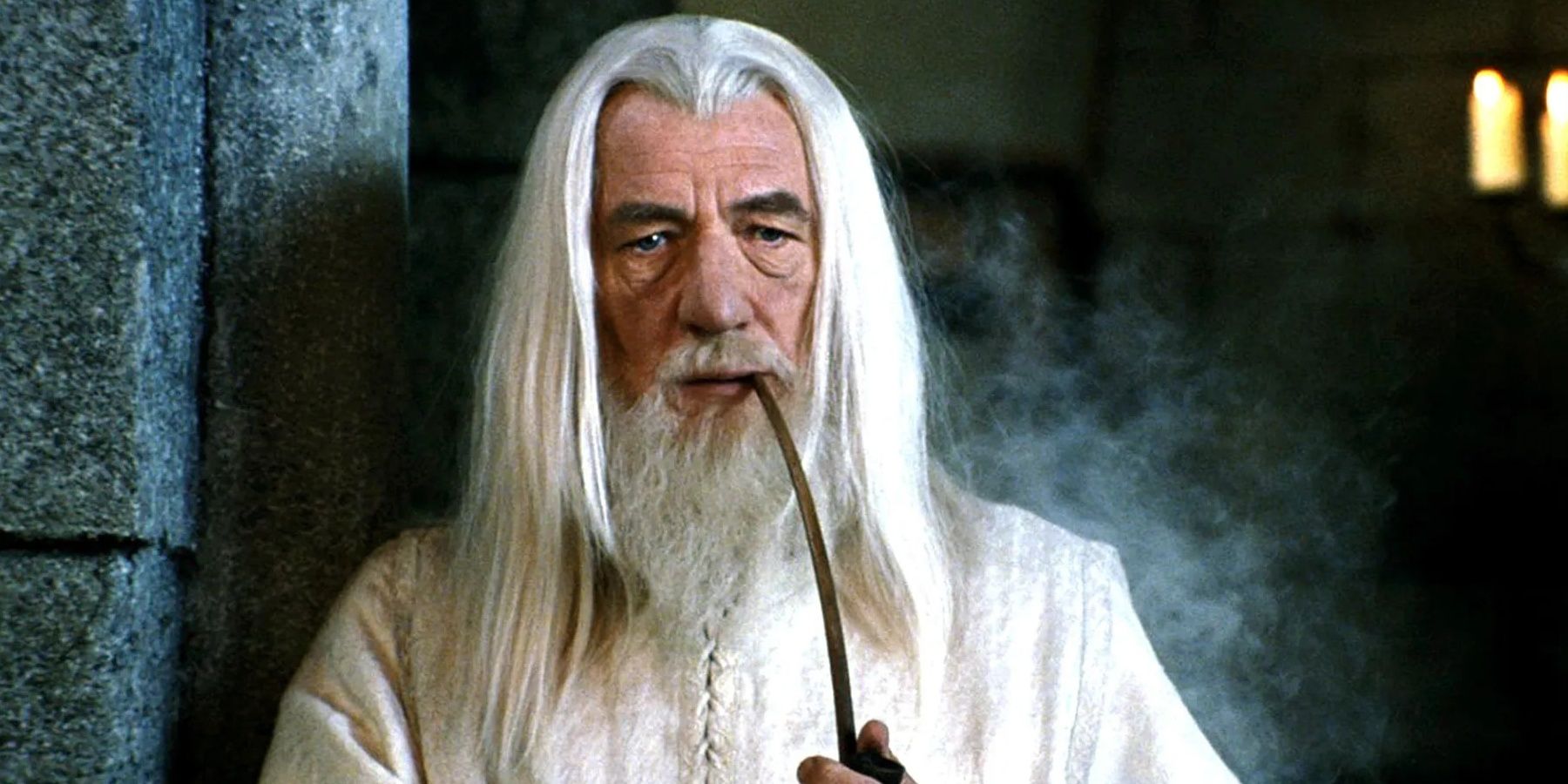 Gandalf The White smoking a pipe