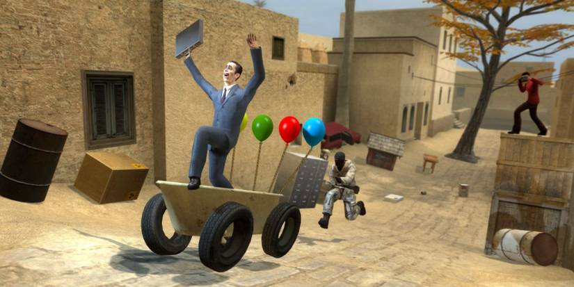 Sprites from various Half-Life games doing zany antics in Garry's Mod