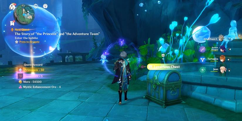 genshin imapct bubble formation quest reward