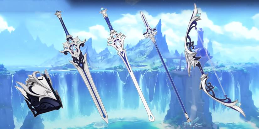genshin impact all fontaine forgeable weapons stat and passive