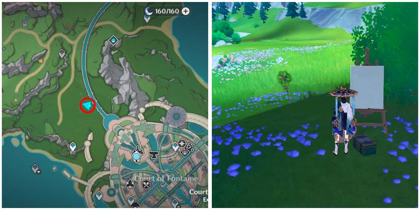 genshin impact good stuff but terrible taste quest easel location 4