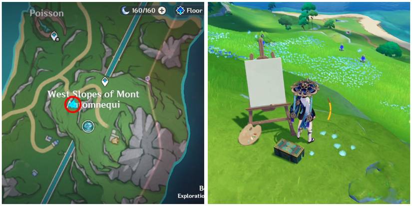 genshin impact good stuff but terrible taste quest easel location 5