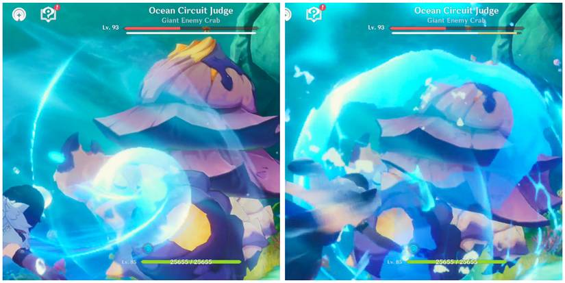 genshin impact how to break the giant purple crab shield